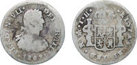 Mexico ½ Real Mexico Spanish colony 1809 Mo TH ½ Real - Fernando VII Silver (.903) Mexico City Mint 1.6g F KM 73 -