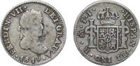 Mexico ½ Real Mexico Spanish colony 1819 Mo JJ ½ Real - Fernando VII Silver (.903) Mexico City Mint 1.67g VF KM 74 -