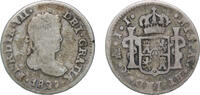 Mexico ½ Real Mexico Spanish colony 1820 Mo JJ ½ Real - Fernando VII Silver (.903) Mexico City Mint 1.5g F KM 74 -