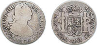 Mexico 2 Reales Mexico Spanish colony 1807 TH 2 Reales - Carlos IV Silver (.896) Mexico City Mint 6.42g VF KM 91 -
