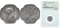 Switzerland 5 Rappen Switzerland Federal State 1900 B 5 Rappen Copper-nickel (2000000) 2g NGC MS 64 HMZ 2 1212 Divo/Tob19 319 KM 26 Schön 24 Y 23 -