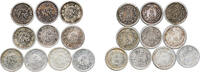 Japan 5 Sen Japan 1873 -1877 5 Sen LOT 10 - Meiji Mutsuhito (ASK PRICE FOR LARGE LOT ) Silver (.800) 1.35g VF Y 22 JNDA 01-35 -