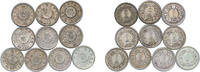 Japan 20 Sen Japan 1906- 1911 20 Sen LOT 10 -Meiji Mutsuhito (ASK PRICE FOR LARGE LOT ) Silver (.800) 4.05g XF Y 30 JNDA 01-22 -