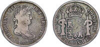 Mexico 8 Reales Mexico Spanish colony 1820 Zs AG 8 Reales - Fernando VII (Zacatecas - Royalist Coinage) Silver (.903) Zacatecas Mint 26.29g VF K -