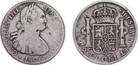 Mexico 8 Reales Mexico Spanish colony 1806 TH 8 Reales - Carlos IV Silver (.903) Mexico City Mint 26.53g VF KM 109 -