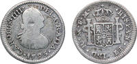 Mexico ½ Real Mexico Spanish colony 1795 FM ½ Real - Carlos IV Silver (.903) 1.63g VF KM 72 -