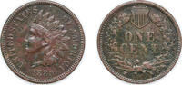 United States 1 Cent United States Federal republic 1880 1 Cent Indian Head Cent Bronze (.950 copper, .050 tin and zinc) (38961000) 3.11g XF KM 90a -