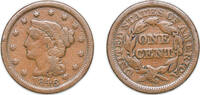 United States 1 Cent United States Federal republic 1846 1 Cent Liberty Head/Braided Hair Cent Copper 10.89g VF KM 67 -