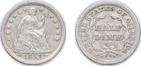 United States 5 Cents United States Federal republic 1853 O ½ Dime Seated Liberty Half Dime (arrows at date) Silver (.900) (2200000) 1.24g XF KM 76 -