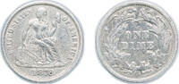 United States 1 Dime United States Federal republic 1872 1 Dime Seated Liberty Dime (w/o stars, date arrows removed) Silver (.900) (.100 copper) (2 -