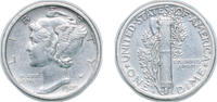 United States 1 Dime United States Federal republic 1920 D 1 Dime Mercury Dime Silver (.900) (19171000) 2.5g XF KM 140 Schön 133 -