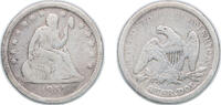 United States ¼ Dollar United States Federal republic 1857 ¼ Dollar Seated Liberty Quarter (without motto, reduced weight) Silver (.900) (9644000) 6. -