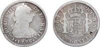 Mexico 2 Reales Mexico Spanish colony 1778/7 FF 2 Reales - Carlos III Silver (.903) 6.37g VF KM 88 -
