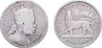 Ethiopia ½ Birr / Thaler Ethiopia Empire 1889 A ½ Birr - Menelik II Silver (.835) Paris Mint (420000) 13.75g VF KM 4 Schön 5 -