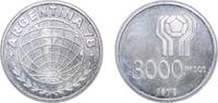 Argentina 3000 Pesos Argentina Federal Republic 1978 3000 Pesos (World Football Championship) Silver (.900) Casa de Moneda de Chile Mint (1912) 25g U -