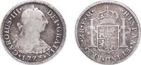 Mexico 2 Reales Mexico Spanish colony 1773 FM 2 Reales - Carlos III Silver (.903) Mexico City Mint 6.59g VF KM 88 -