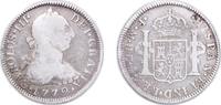 Mexico 2 Reales Mexico Spanish colony 1772 FM 2 Reales - Carlos III ( Inverted mintmark and assayer) Silver (.903) 6.57g VF KM 88 -