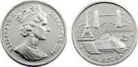 Gibraltar 14 ECUs Gibraltar British colony Elizabeth II 1994 PM 14 ECUs Euro Tunnel -