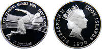 Cook Islands 10 Dollars Cook Islands Dependency of New Zealand Elizabeth II 1990 10 Dollars Olympic Games 1992, Sprinter -