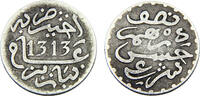 Morocco 1/2 Dirham Morocco Kingdom Alaouite dynasty Moulay al-Hasan I AH1313 (1896) 1/2 Dirham -