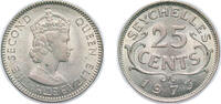 Seychelles 25 Cents 1973 Seychelles 1973 25 Cents - Elizabeth II (1st po... 6,60 EUR prix TTC + 10,00 EUR frais d'envoi