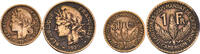 Cameroon 50 Centimes & 1 Franc Cameroon French Mandate 1925/ 1926 50 Centimes & 1 Franc 2 Lots -