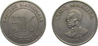 Democratic Republic of the Congo 5 Makuta Democratic Republic of the Congo 1967 5 Makuta Copper-nickel Kings Norton Metal Company mint 6.41g AU KM9 Schön42 -
