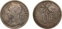 Democratic Republic of the Congo 1 Franc Democratic Republic of the Congo Belgian colony 1926 1 Franc - Albert I (Dutch text) Copper-nickel (17000000) 10g VF KM21 LABCM- -
