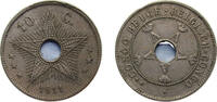 Democratic Republic of the Congo 10 Centimes Democratic Republic of the Congo Belgian colony 1911 10 Centimes - Albert I Copper-nickel Brussels mint (5000000) 4g XF KM18 LAB -