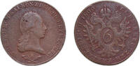Austria 6 Kreutzer Austria Austrian Empire Holy Roman Empire 1800 A 6 Kreutzer - Franz II Copper Vienna Mint 12.7g VF KM2128 -