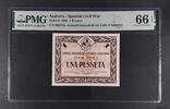 ANDORRA 1 PESSETA SPANISH CIVIL WAR (BROWN). -