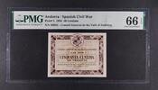 ANDORRA 50 CENTIMS SPANISH CIVIL WAR (BROWN). -
