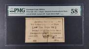 GERMAN EAST AFRICA 1 RUPIE 1917 DEUTSCH - OSTAFRIKANISCHE BANK. PMG 58 79,00 EUR  + 15,00 EUR frais d'envoi
