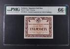ANDORRA 1 PESSETA SPANISH CIVIL WAR (BROWN). -