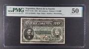 ARGENTINA 20 CENTAVOS 1891 BANCO DE LA NACION. Serie 'Q'. PMG 50 125,00 EUR  + 15,00 EUR frais d'envoi