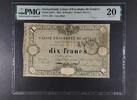 SWITZERLAND 10 FRANCS CAISSE D'ESCOMPTE DE GENÈVE. Cancelled. -