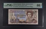FALKLAND ISLANDS 20 POUNDS BRITISH ADMINISTRATION. Government of the Falkland Islands. -