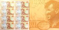 New Zealand 5 Dollars Sir Edmund hillary - Feuille non coupée de 8 -