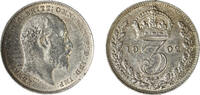 Great Britain Threepence 1902 King Edward VII Reign, 1901-1910. gEF-EF 26,00 EUR  + 17,00 EUR frais d'envoi