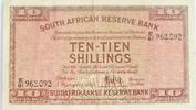 South Adfrica 10 Shillings 1946 Reserve Bank De Kock TB