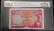 Jersey Five Pounds 1963 PCGS Graded GEM UNC 65 PPQ 316,00 EUR  + 17,00 EUR frais d'envoi
