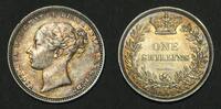 Great Britain Shilling 1872 Monnaie de la reine Victoria Young Head aEF-EF