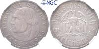 Drittes Reich 5 Mark 1933 A. Martin Luther. Polierte Platte / NGC PF 64 795,00 EUR envoi gratuit