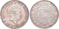 Sachsen Anton 1827-1836, auf seinen Tod. Ausbeute. Konv.-Taler 1836 G. Herrliche Patina, winz. Kratzer, fast Stempelglanz