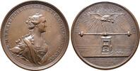 Russland Bronzemedaille Katharina II. 1762-1796, von T. Iwanoff, auf die Verbesserung des Münzwesens. -