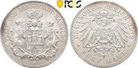 Hamburg Stadt 5 Mark 1913. Vorzüglich-Stempelglanz / PCGS MS 62 365,00 EUR  + 15,00 EUR frais d'envoi