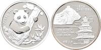 China Silbermedaille Munich Coin Show. Panda. -