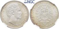 Bayern 2 Mark 1876 D. Ludwig II. 1864-1886. Vorz&uuml;glich-Stempelglanz / NG... 750,00 EUR envoi gratuit