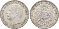 Baden 3 Mark 1911. Friedrich II. 1907-1918. H&uuml;bsche Patina, winz. Randfe... 45,00 EUR  + 9,00 EUR frais d'envoi