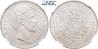 Bayern 5 Mark 1875 D. Ludwig II. 1864-1886. Fast Stempelglanz / NGC MS 64 1600,00 EUR envoi gratuit